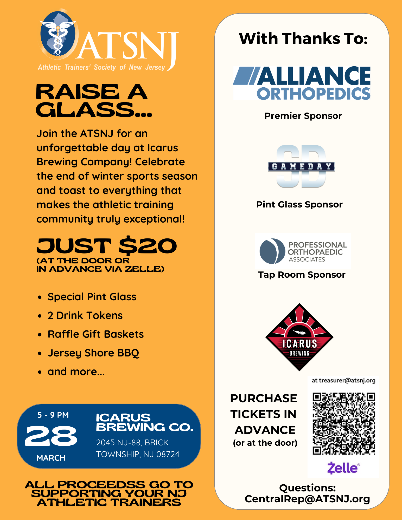 Central Region Hosts a March 28th Event at Icarus Brewery